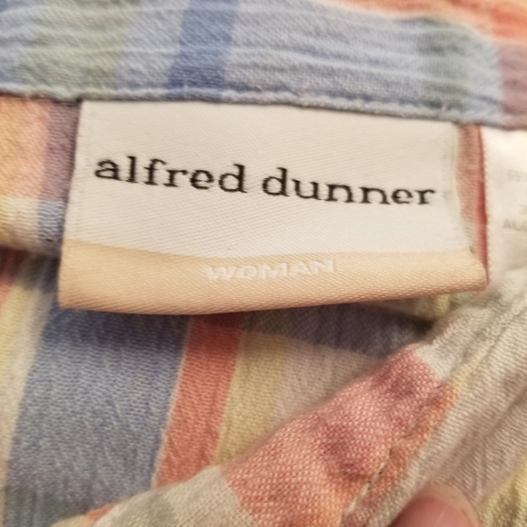 ALFRED DUNNER Woman 20W  Button Down Plaid Shirt Blouse RN 19232 - Picture 4 of 8